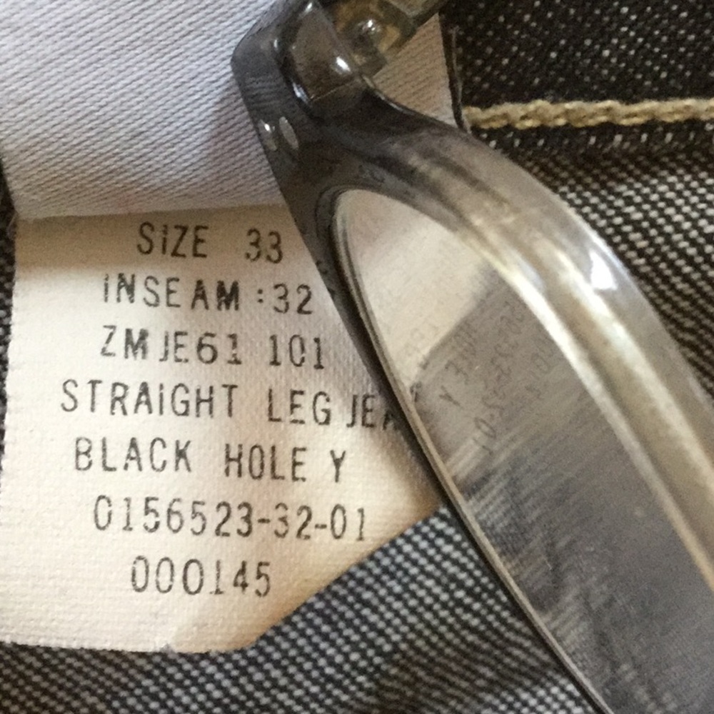 👖Calvin Klein Distress Vintage Black Hole Jeans 33 - Picture 7 of 16